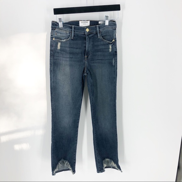 Frame Le High Straight Curve Hem Jeans sz 28 - Picture 4 of 7